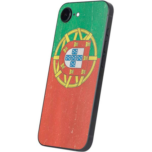 Portugal Flag Distressed iPhone 16e Skin